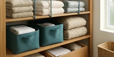 Best Closet Shelf Dividers for Linen Closets: Stop the Towel Slide