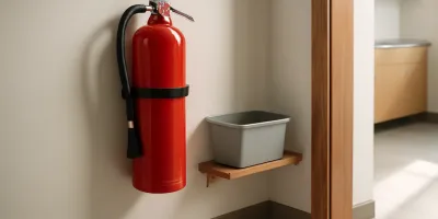 Fire Extinguisher Storage Station Protocol for Kitchens and Garages