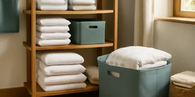 Guest Bedding Turnover Bin Protocol: Store Sheets, Towels, and Pillowcases Without a Linen-Closet Dig