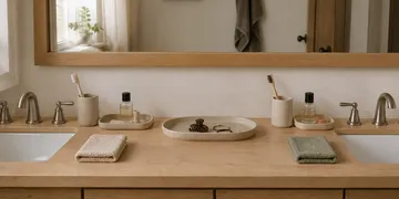 How to Divide a Shared Bathroom Counter into Useful Zones